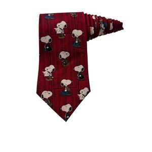 Peanuts Bull Bear And Beagle Stock Market Broker Cartoon Novelty Necktie Vintage